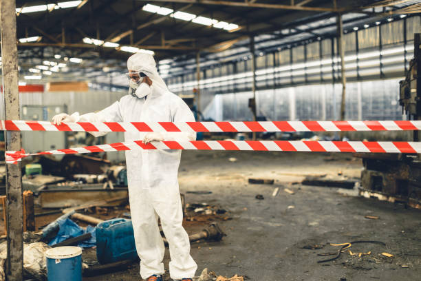 Professional Biohazard Cleanup technician working in Rocky River, OH